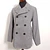 Abrigo marinero lana peacoat hombre gris TALLA SM GU