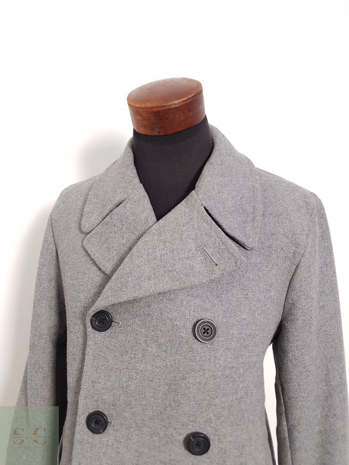 Abrigo GU Marinero gris 70% lana Talla SM 3