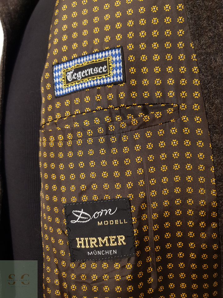 Abrigo Hirmer Abrigo alemán grueso café/verde Lana pesada Talla XL 8