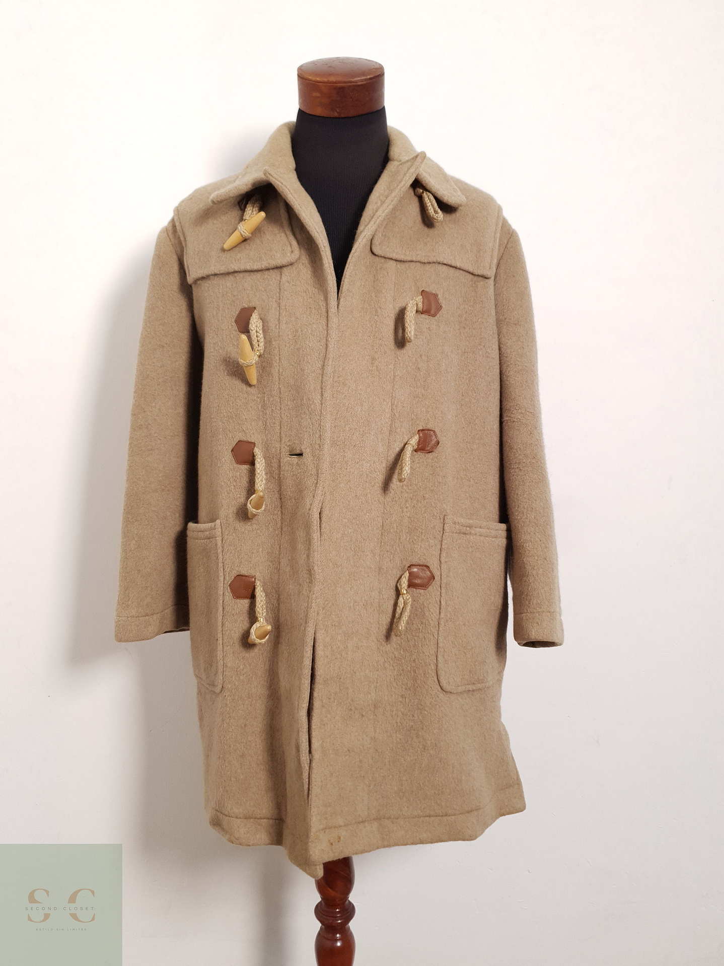 Abrigo Montgomery Abrigo camel clásico 100% lana virgen Talla ML 8