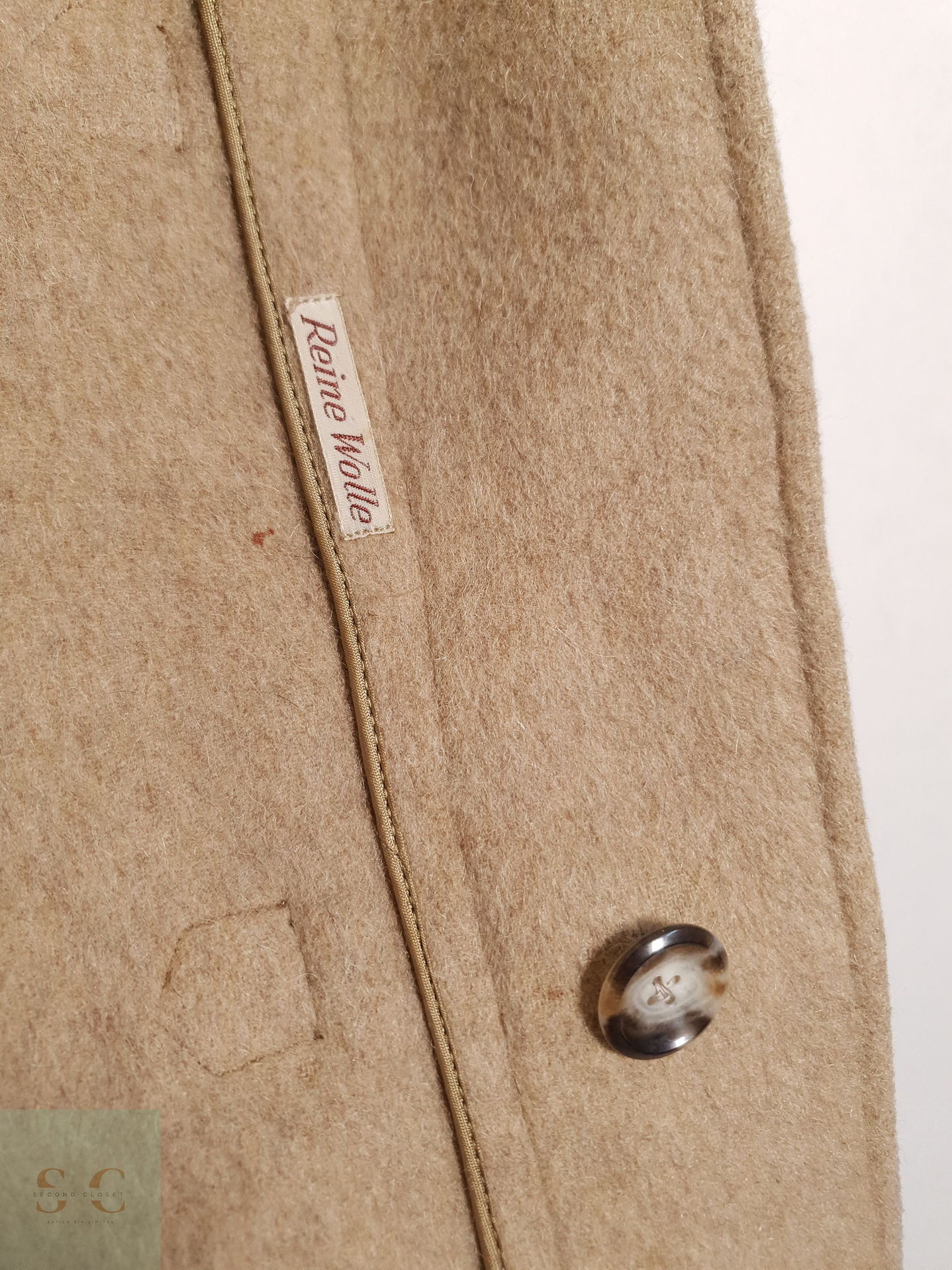 Abrigo Montgomery Abrigo camel clásico 100% lana virgen Talla ML 9