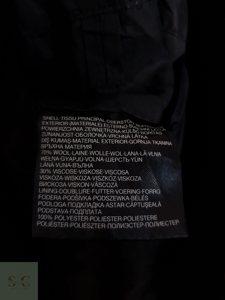 Abrigo Angelo Litrico Tres cuartos espiga plomo 70% lana Talla LXL 3