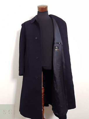 Abrigo Baur Tyroler Loden Abrigo loden largo azul 95% lana virgen Talla XL