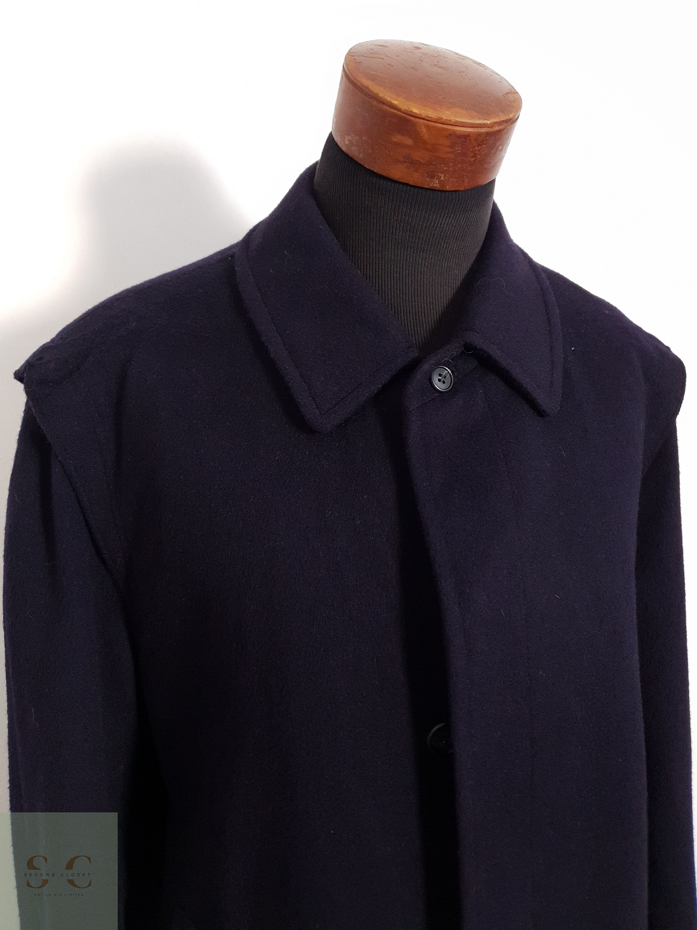 Abrigo Baur Tyroler Loden Abrigo loden largo azul 95% lana virgen Talla XL 7