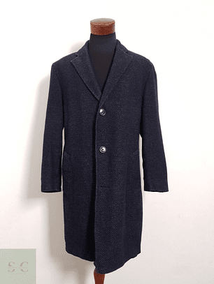 Abrigo René Lezard Abrigo tres cuartos azul lana Talla L