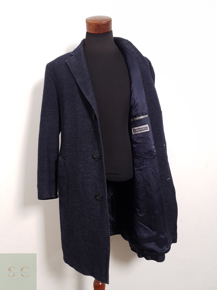 Abrigo René Lezard Abrigo tres cuartos azul lana Talla L 8