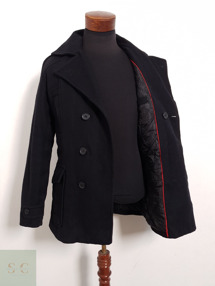 Abrigo Smog Marinero negro lana Talla SM 1