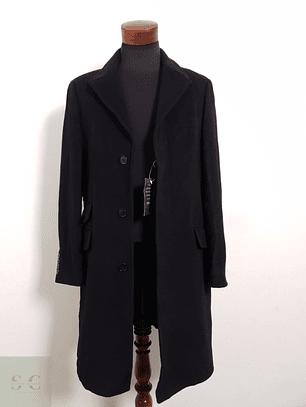 Abrigo H&M Abrigo negro recto lana Talla SM