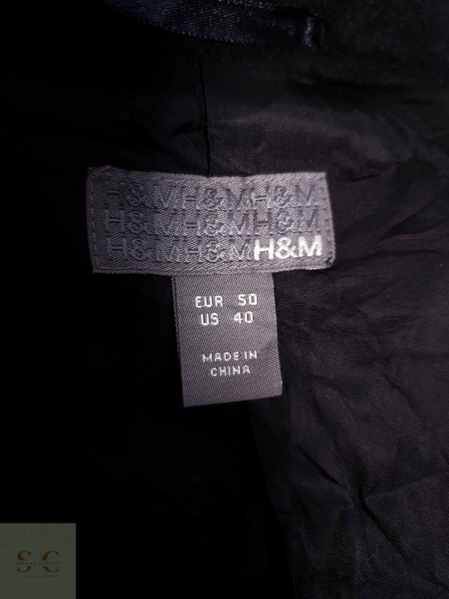 Abrigo H&M Abrigo negro recto lana Talla SM 6