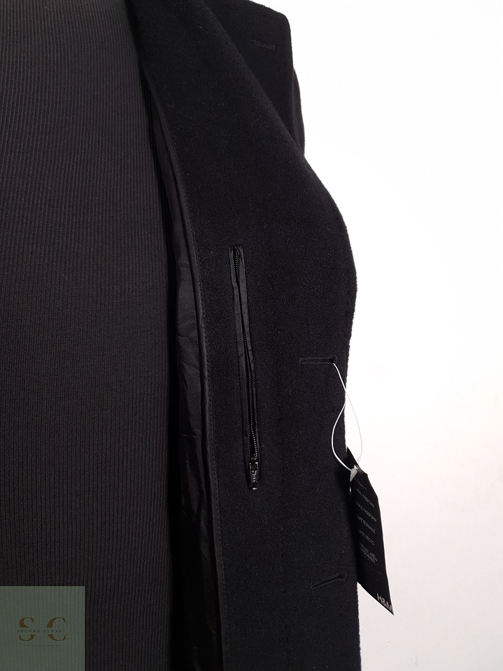 Abrigo H&M Abrigo negro recto lana Talla SM 8