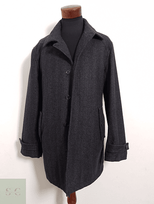 Abrigo Man by Tchibo Abrigo espiga plomo lana virgen Talla XL