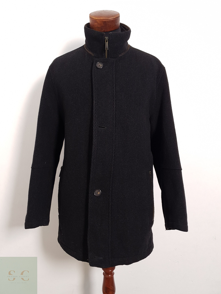 Abrigo Bugatti Chaquetón plomo oscuro lana Talla L 2