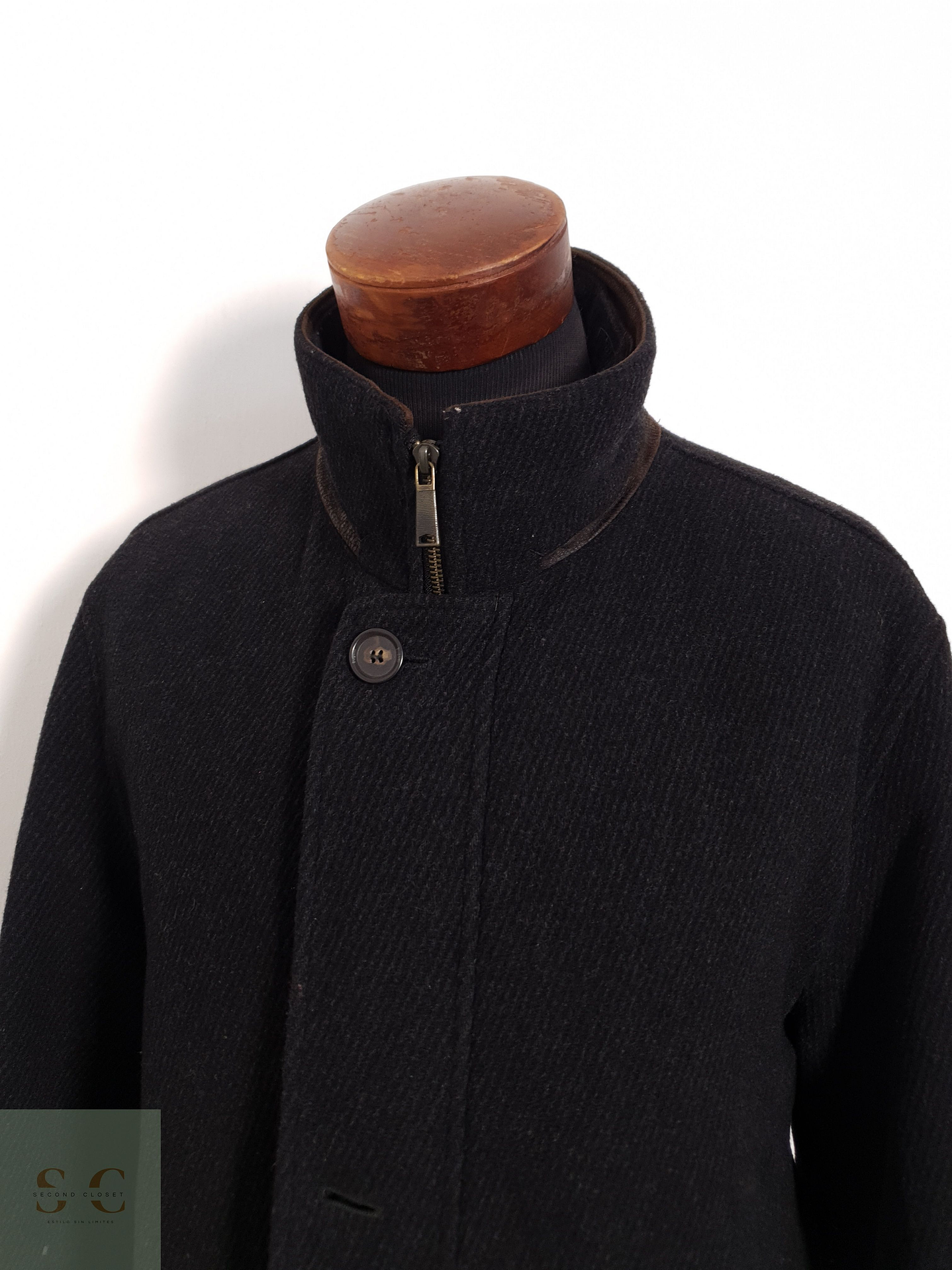 Abrigo Bugatti Chaquetón plomo oscuro lana Talla L 5