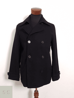 Abrigo Marinero peacoat lana negro TALLA SM SUGGESTION