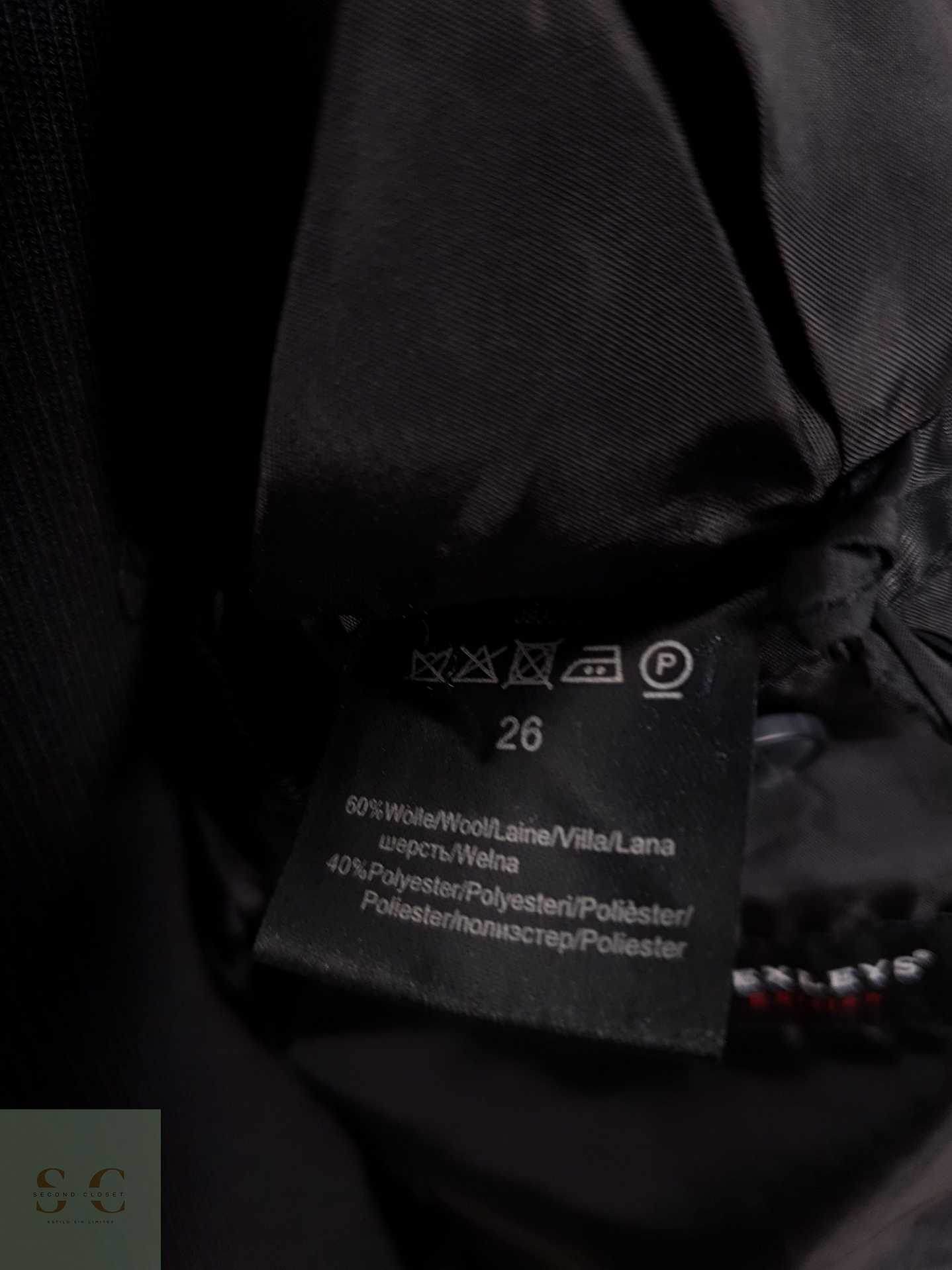 Abrigo Bexleys Abrigo negro recto lana Talla M 4