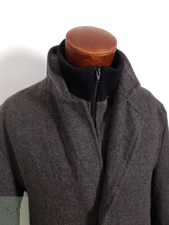 Abrigo Bexleys Abrigo espiga plomo clásico lana Talla XL 5