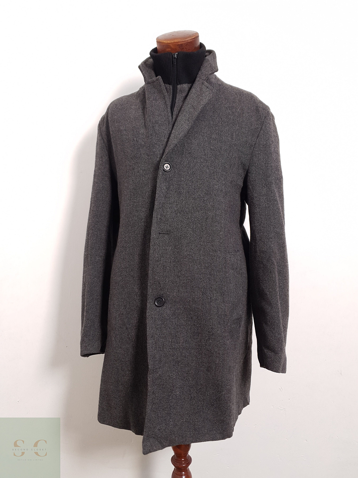 Abrigo Bexleys Abrigo espiga plomo clásico lana Talla XL 6