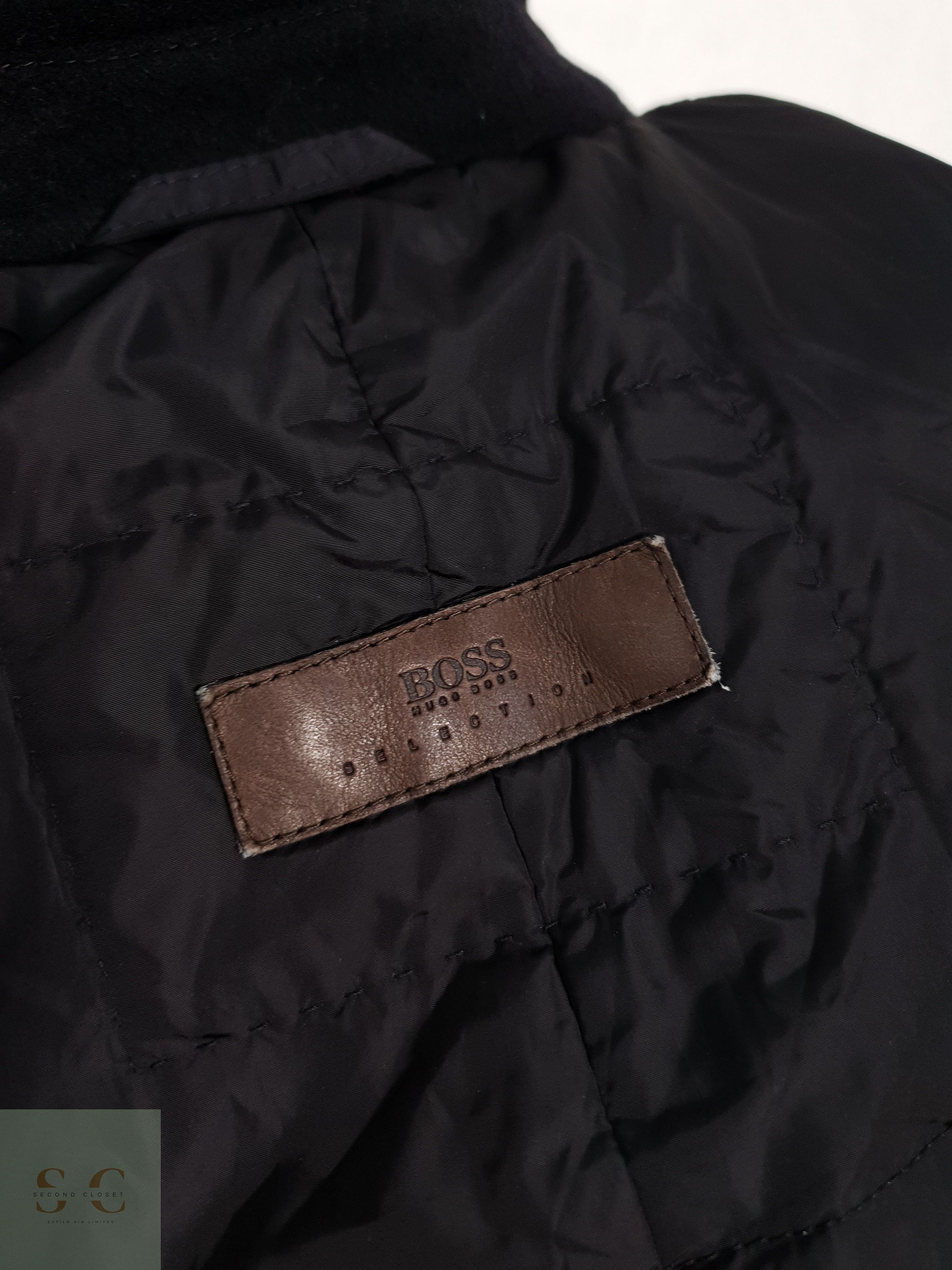 Abrigo Hugo Boss Selection Lana Virgen Cashmere Negro Hombre Talla LXL 5