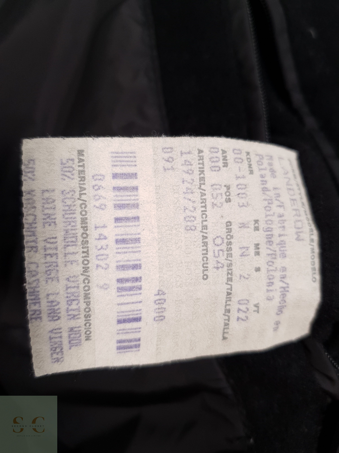 Abrigo Hugo Boss Selection Lana Virgen Cashmere Negro Hombre Talla LXL 7