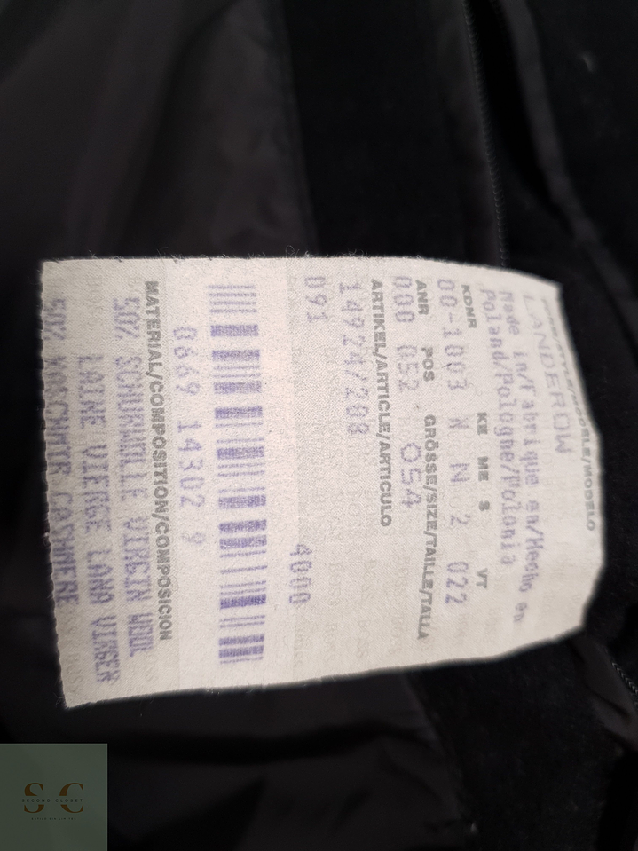 Abrigo Hugo Boss Selection Lana Virgen Cashmere Negro Hombre Talla LXL 7