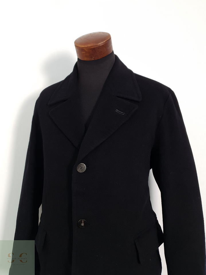 Abrigo Hugo Boss Selection Lana Virgen Cashmere Negro Hombre Talla LXL 9