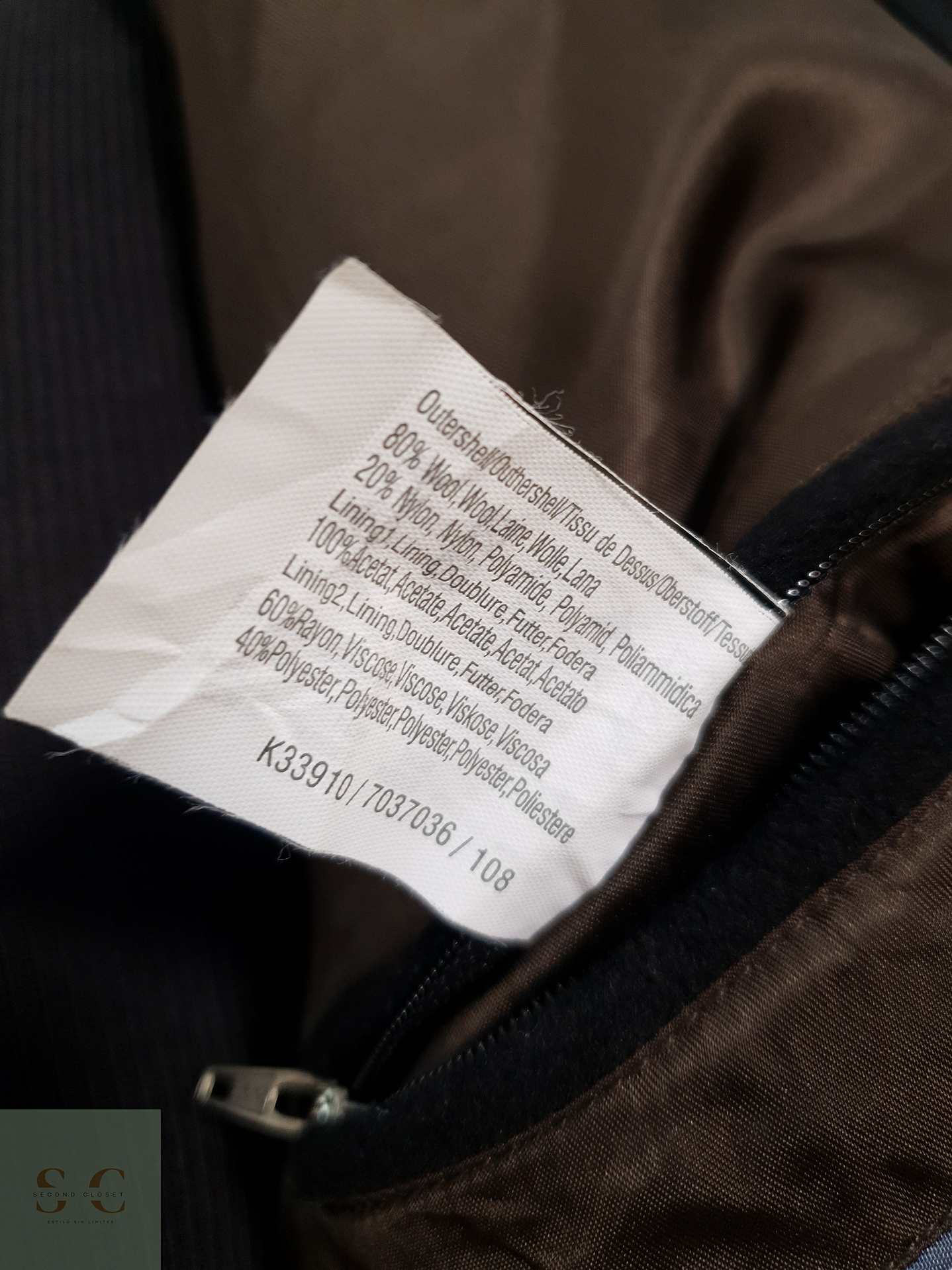 Abrigo clásico ESPRIT lana TALLA M 8