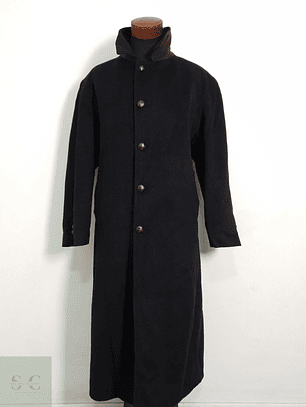 Abrigo Largo Loden Original Lana & Alpaca – Talla XL – Botones de Cuero
