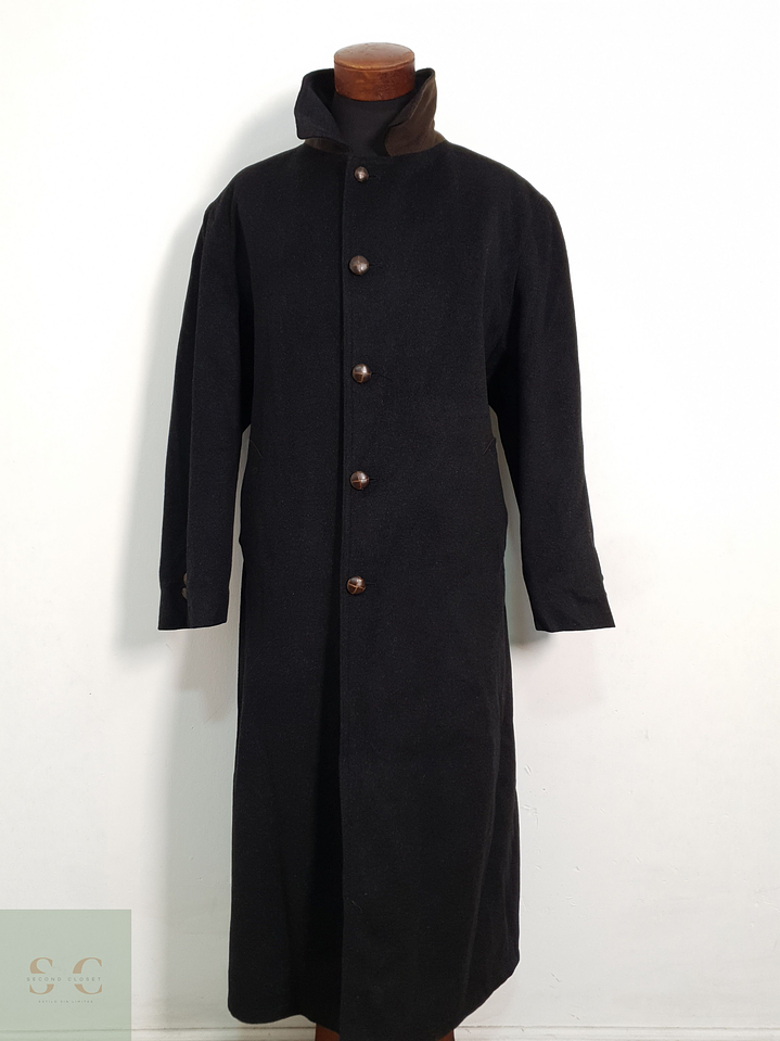 Abrigo Largo Loden Original Lana & Alpaca – Talla XL – Botones de Cuero 1