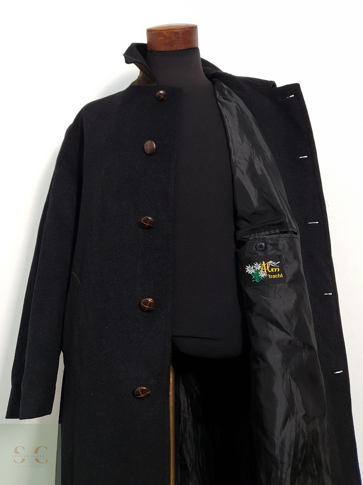 Abrigo Largo Loden Original Lana & Alpaca – Talla XL – Botones de Cuero 3