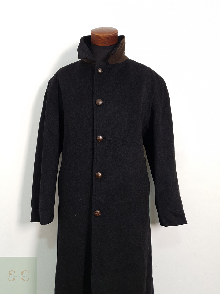 Abrigo Largo Loden Original Lana & Alpaca – Talla XL – Botones de Cuero 5