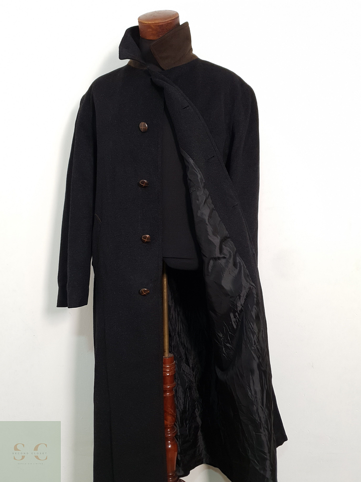 Abrigo Largo Loden Original Lana & Alpaca – Talla XL – Botones de Cuero 6
