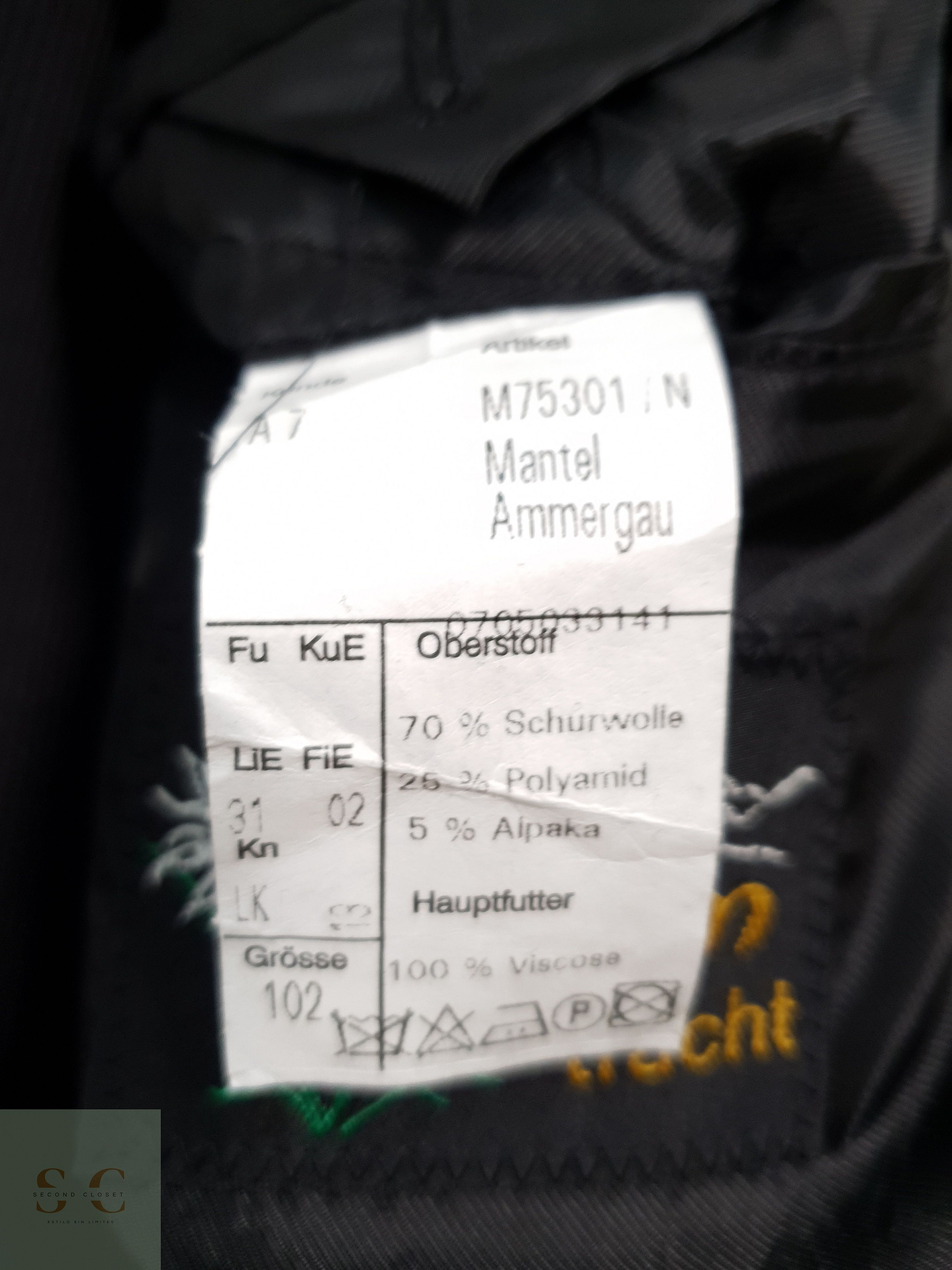 Abrigo Largo Loden Original Lana & Alpaca – Talla XL – Botones de Cuero 7