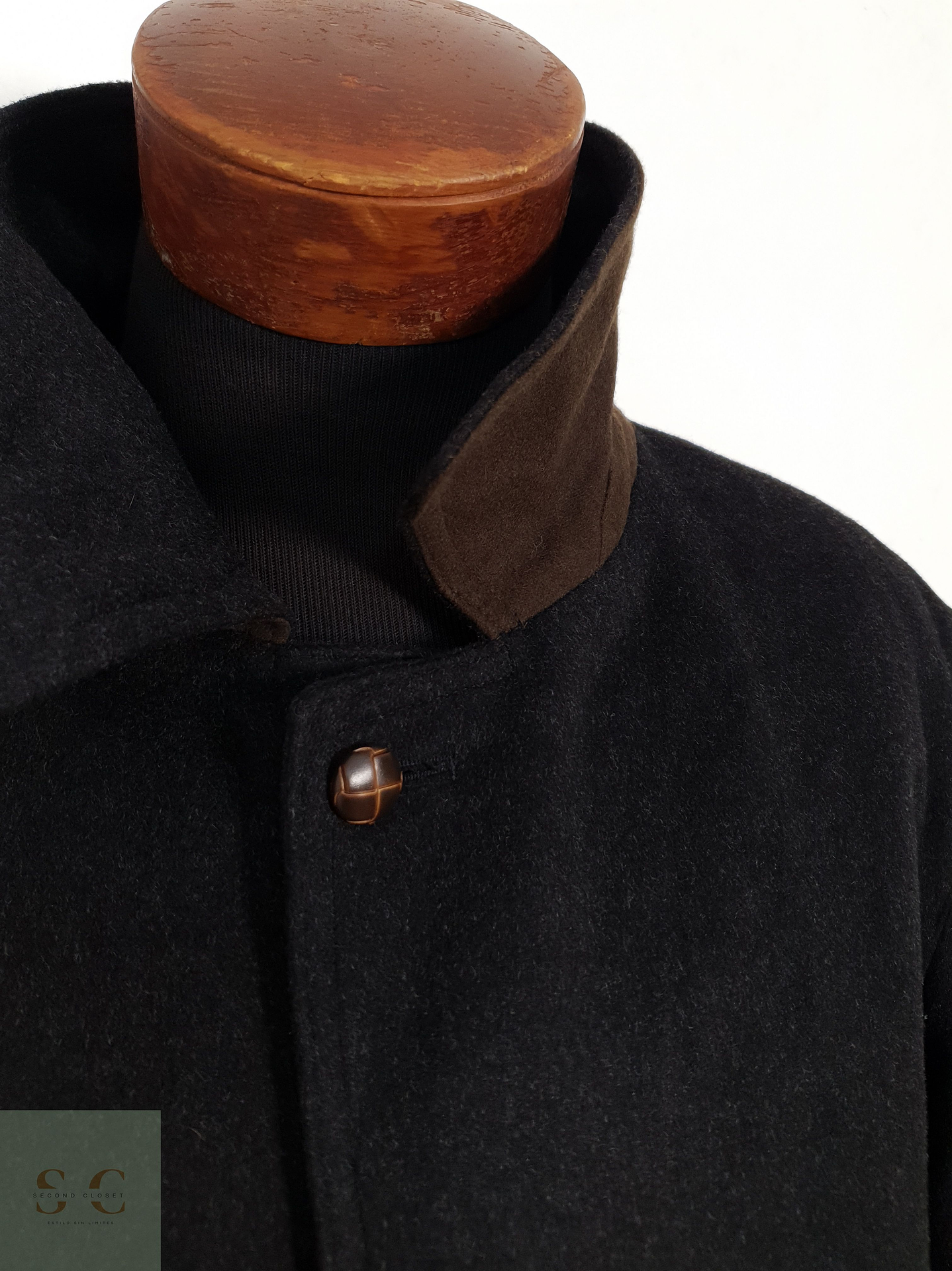 Abrigo Largo Loden Original Lana & Alpaca – Talla XL – Botones de Cuero 8
