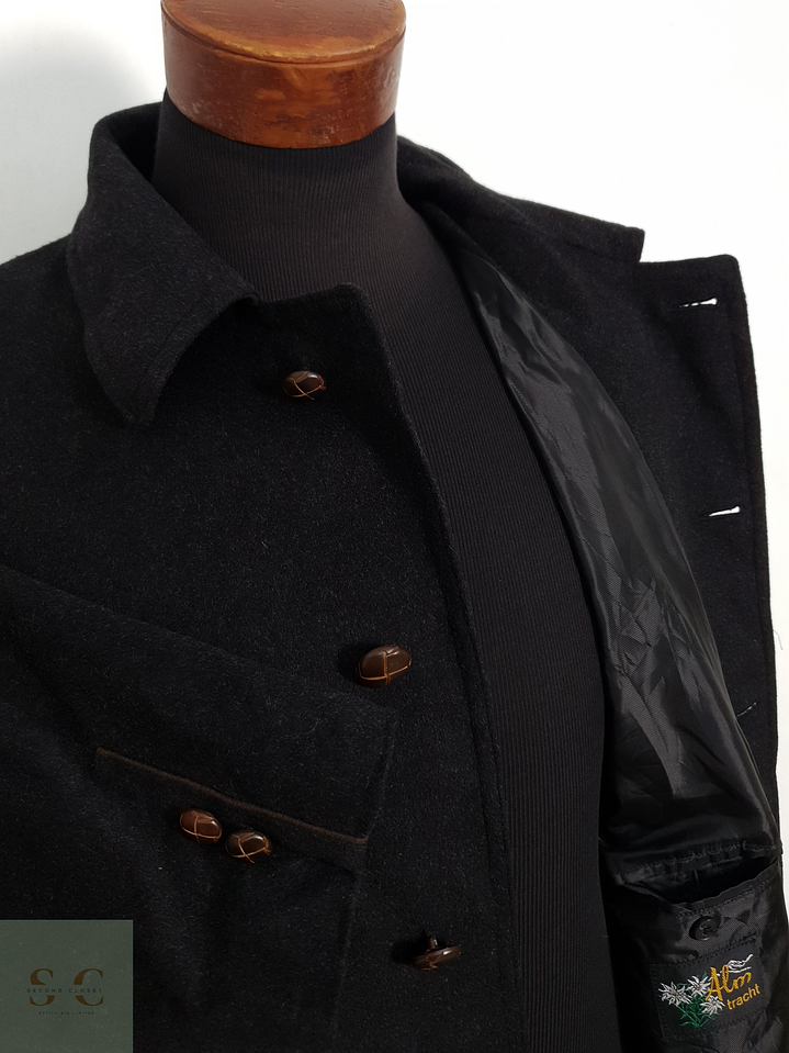 Abrigo Largo Loden Original Lana & Alpaca – Talla XL – Botones de Cuero 10