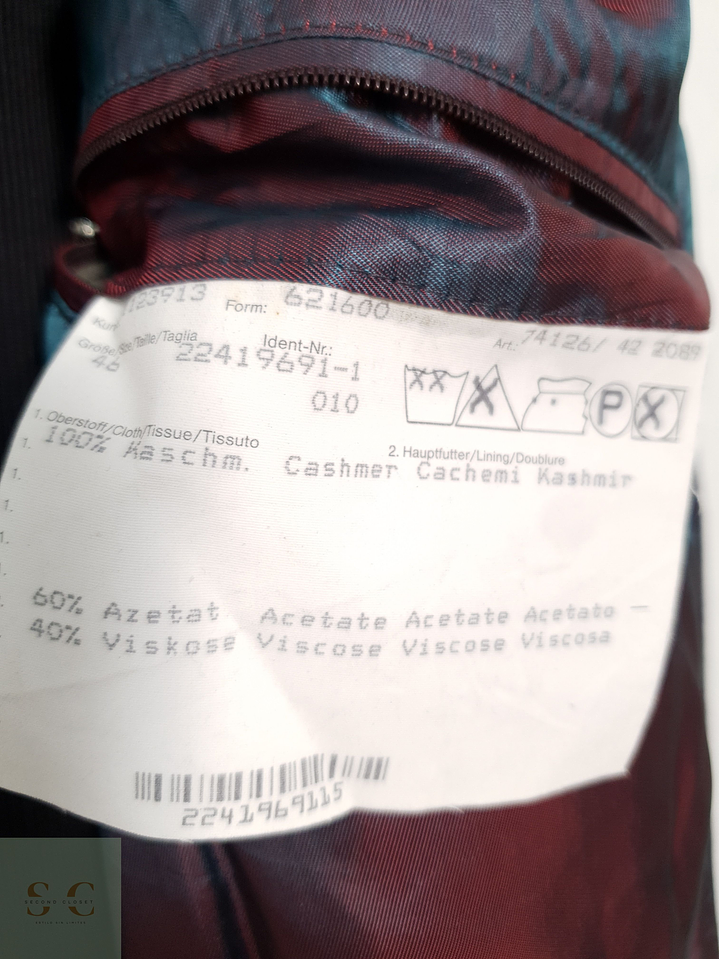 Abrigo Bugatti Cashmere Negro Largo Hombre Talla LXL 5