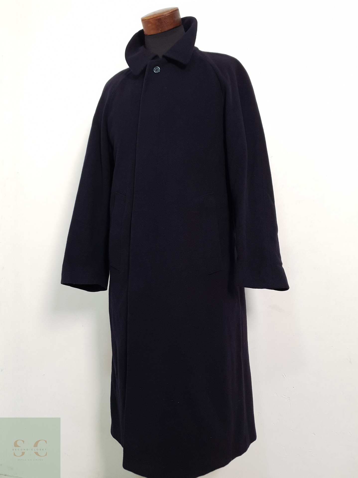 Abrigo Bugatti Cashmere Negro Largo Hombre Talla LXL 8