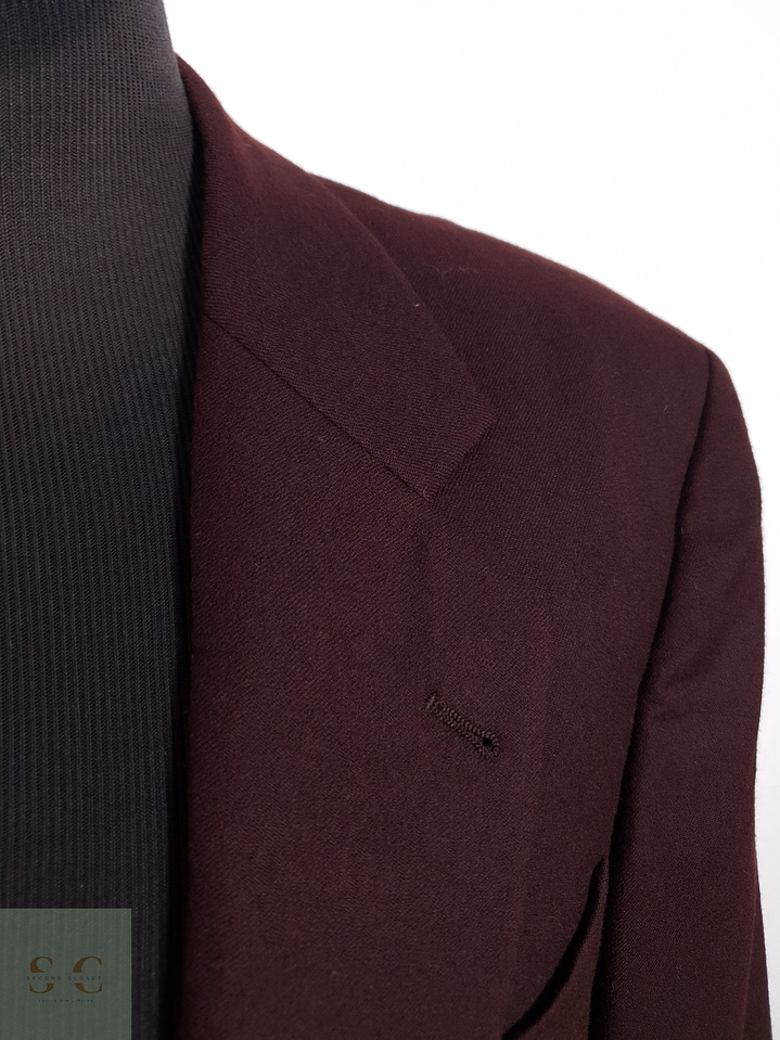 Blazer Vintage 100 lana virgen burdeos Talla LXL 8