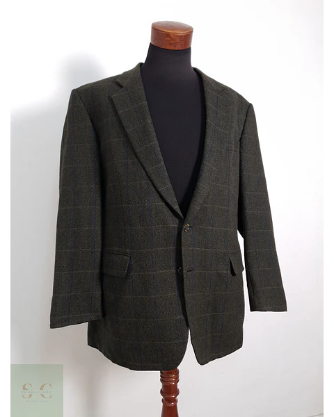 Blazer Brokelmann 100 lana virgen verde ventana Talla XXL