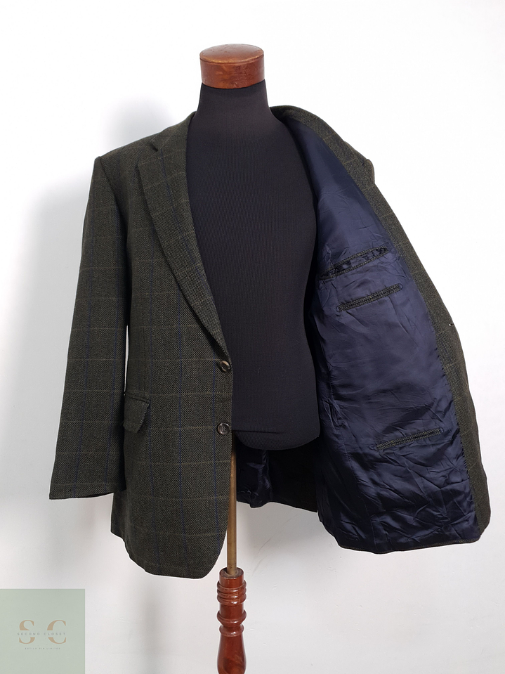 Blazer Brokelmann 100 lana virgen verde ventana Talla XXL 3