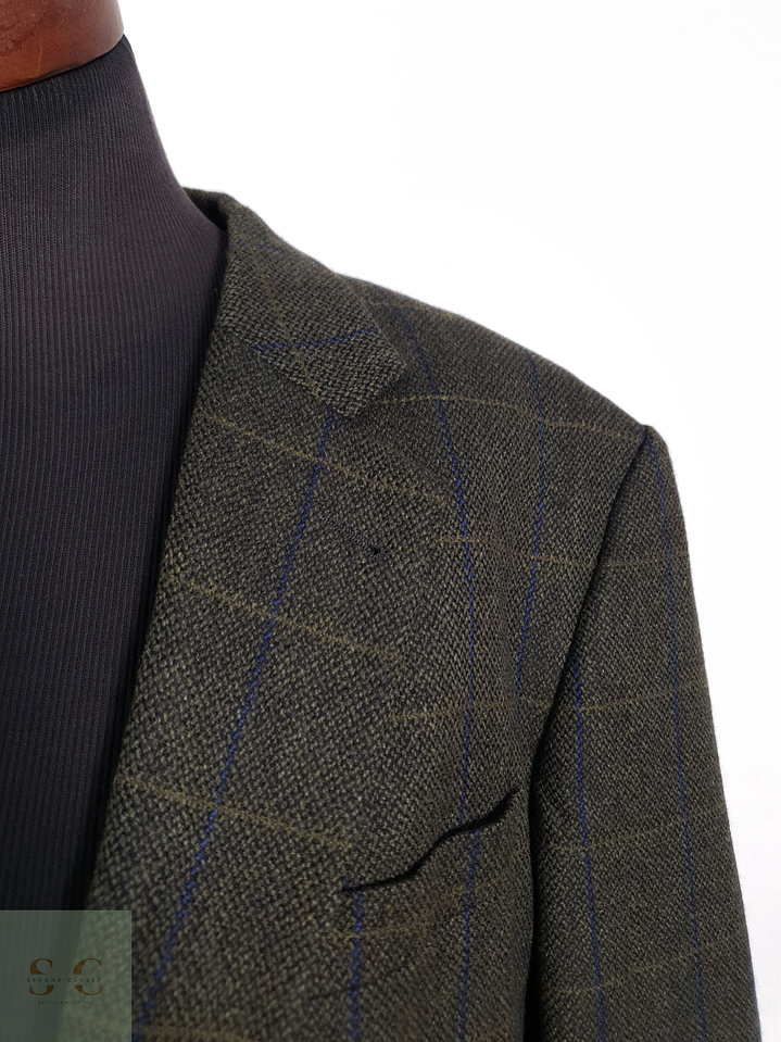 Blazer Brokelmann 100 lana virgen verde ventana Talla XXL 5