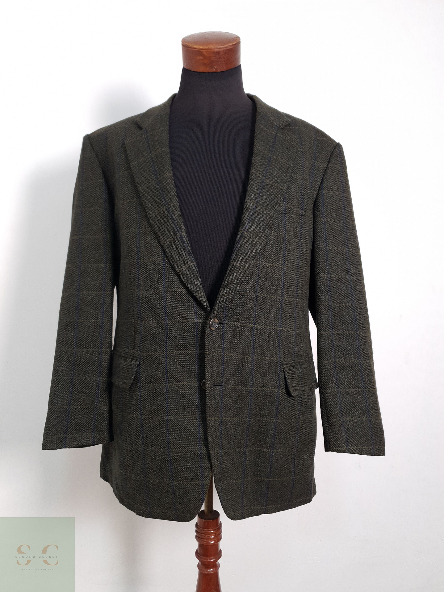 Blazer Brokelmann 100 lana virgen verde ventana Talla XXL 6