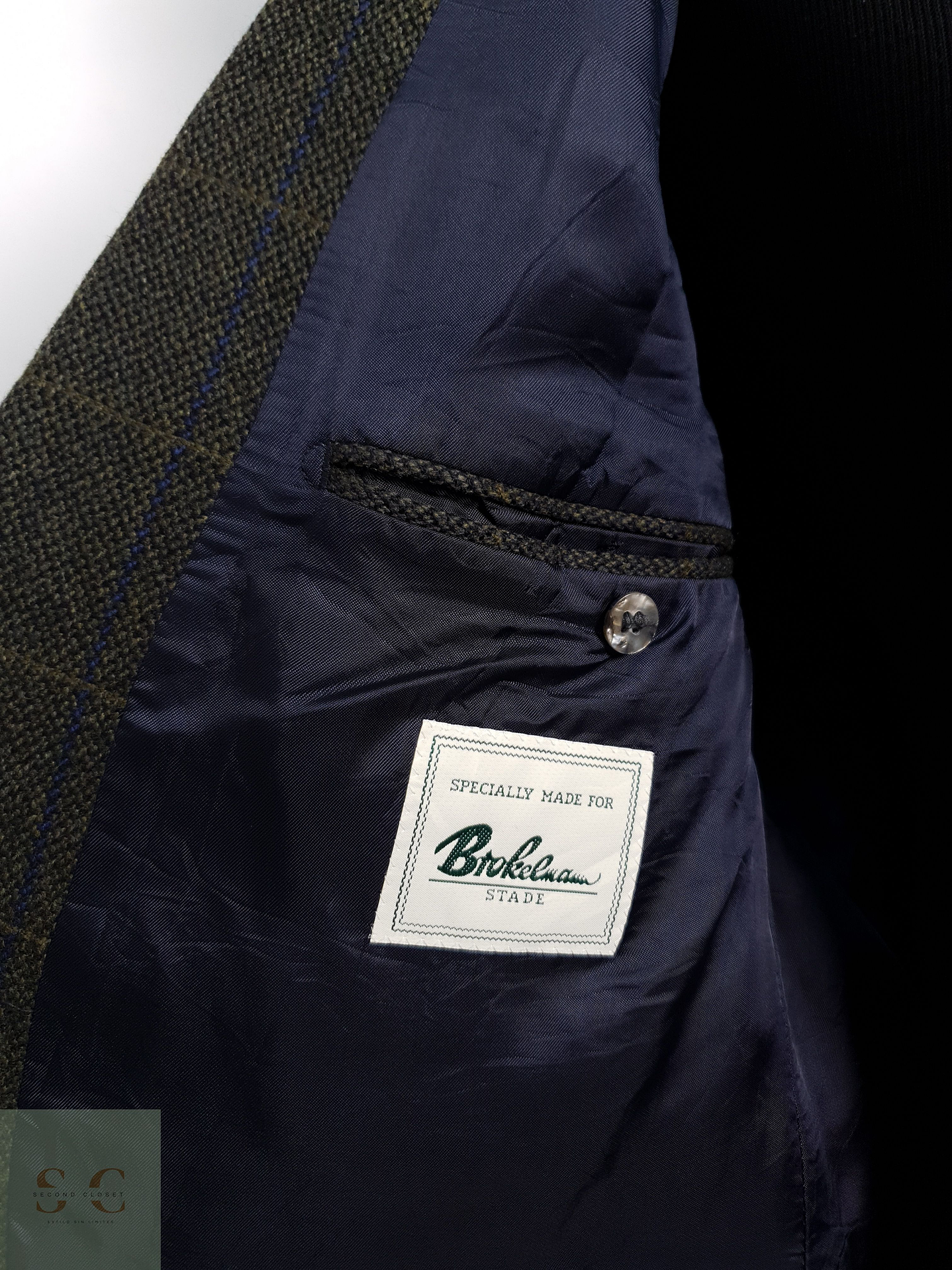 Blazer Brokelmann 100 lana virgen verde ventana Talla XXL 7