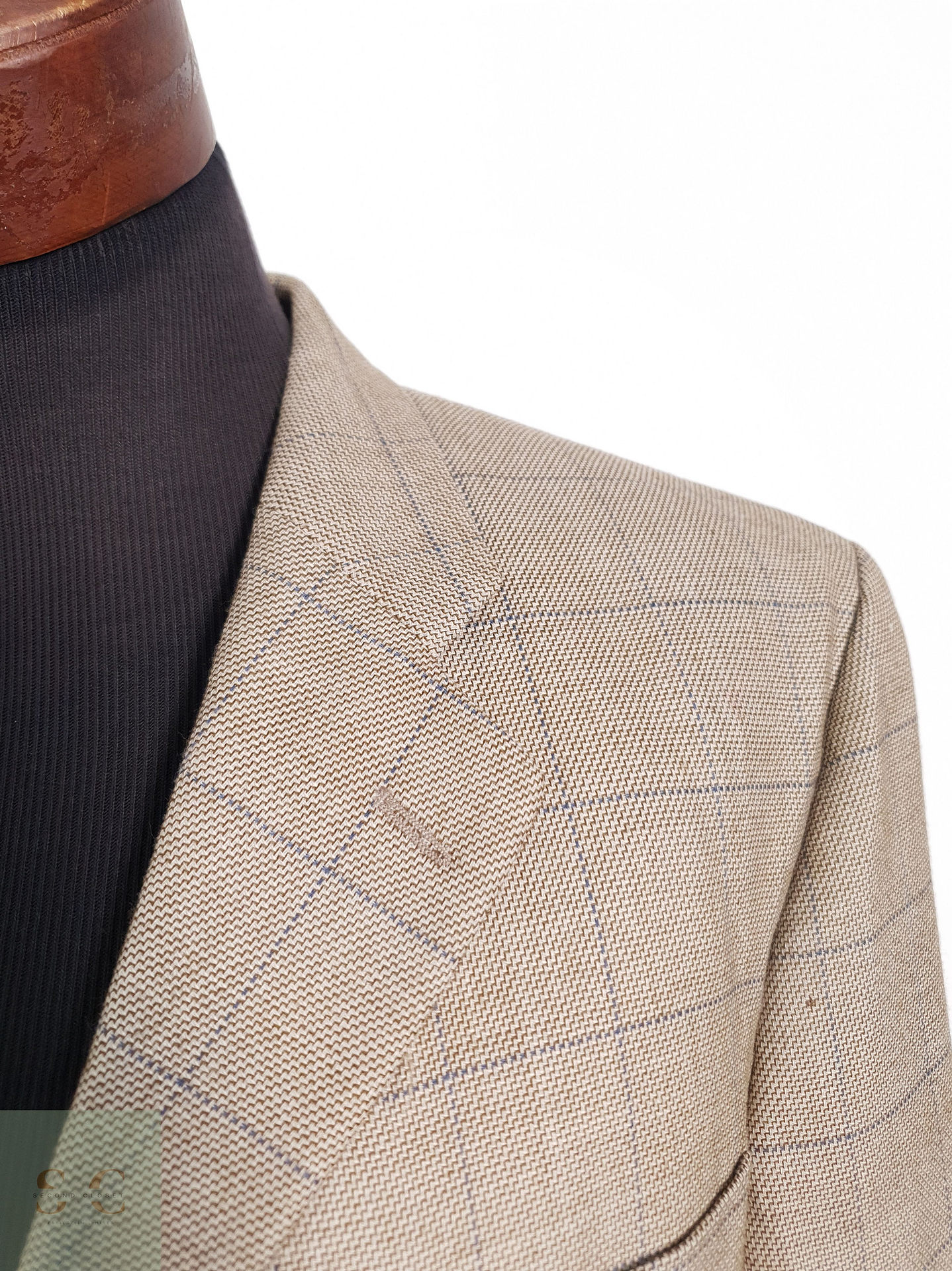 Blazer Vintage 100 lana virgen café ventana Talla ML 4