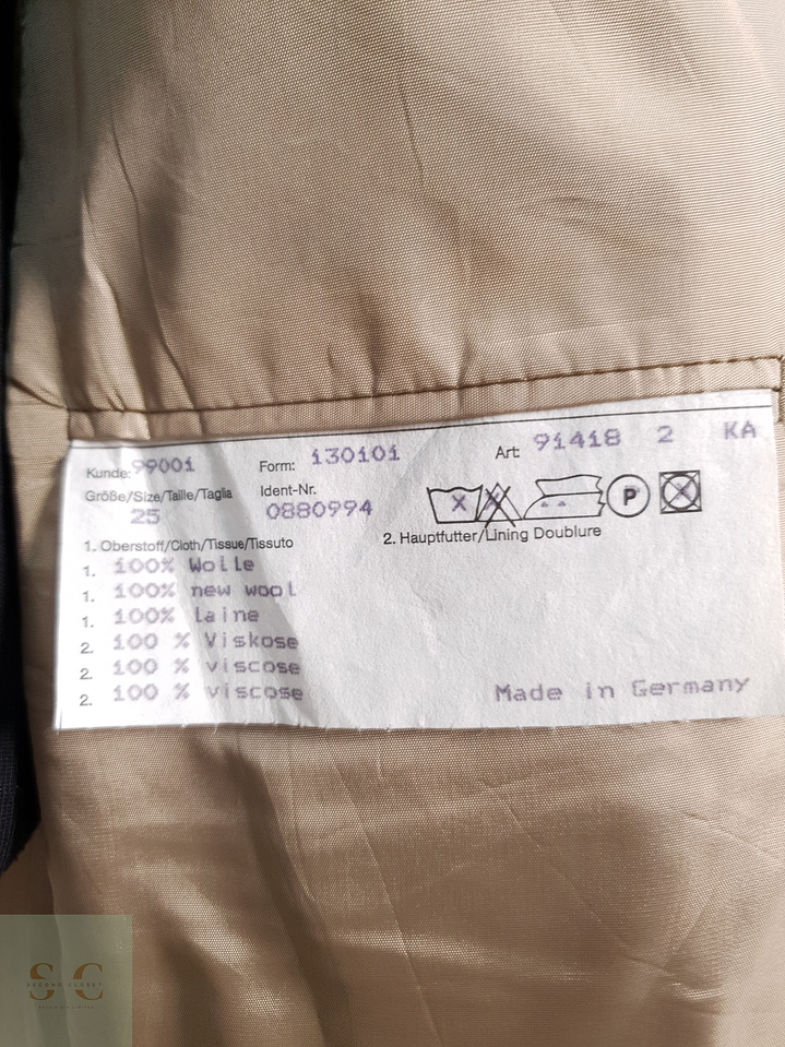 Blazer Vintage 100 lana virgen café ventana Talla ML 8