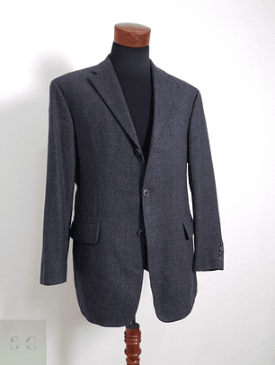 Blazer Vintage 100 lana virgen azul ventana Talla LXL