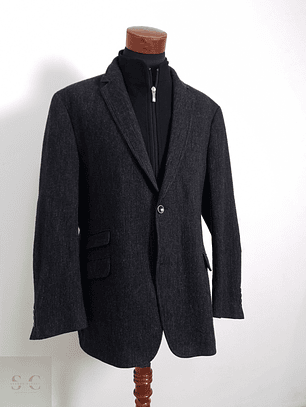 Blazer Mario Barutti 100 lana virgen plomo rayas Talla LXL