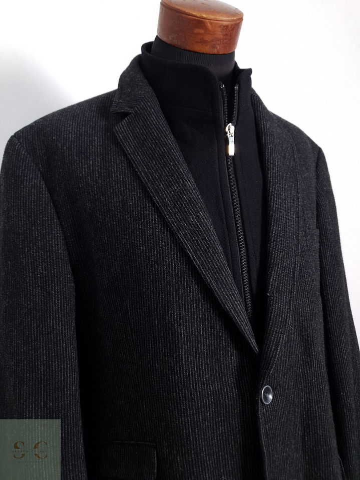 Blazer Mario Barutti 100 lana virgen plomo rayas Talla LXL 5