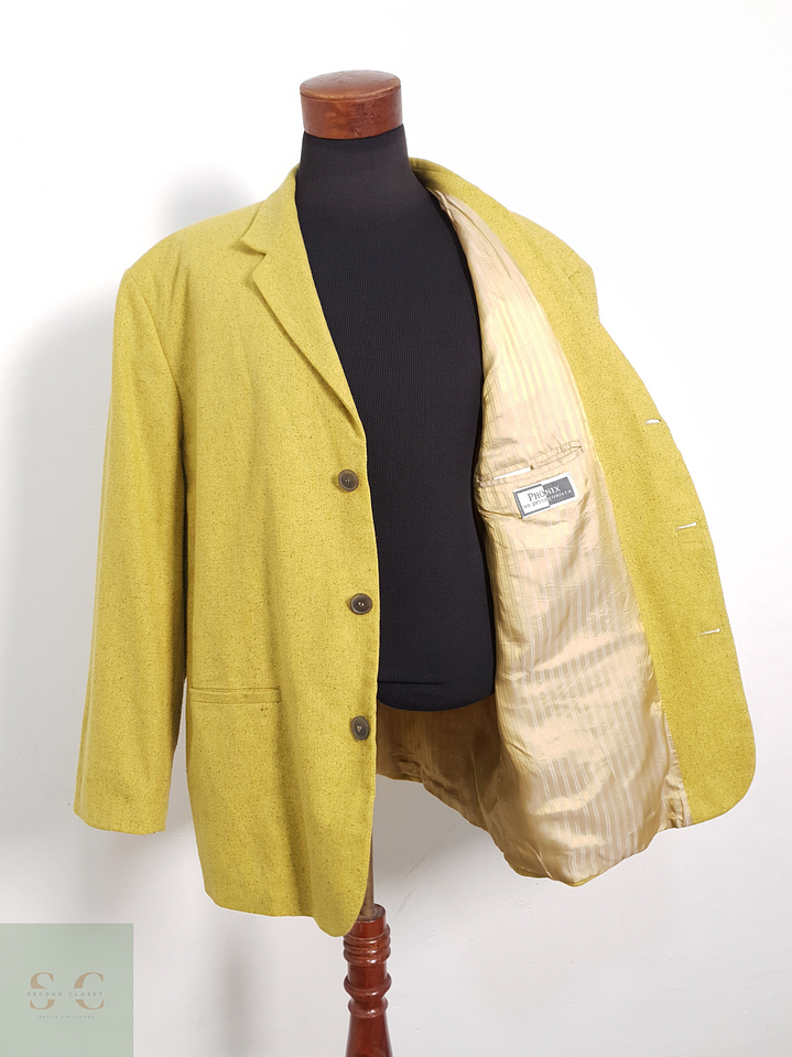 Blazer Phonix lana virgen y seda mostaza Talla XXXXL 1
