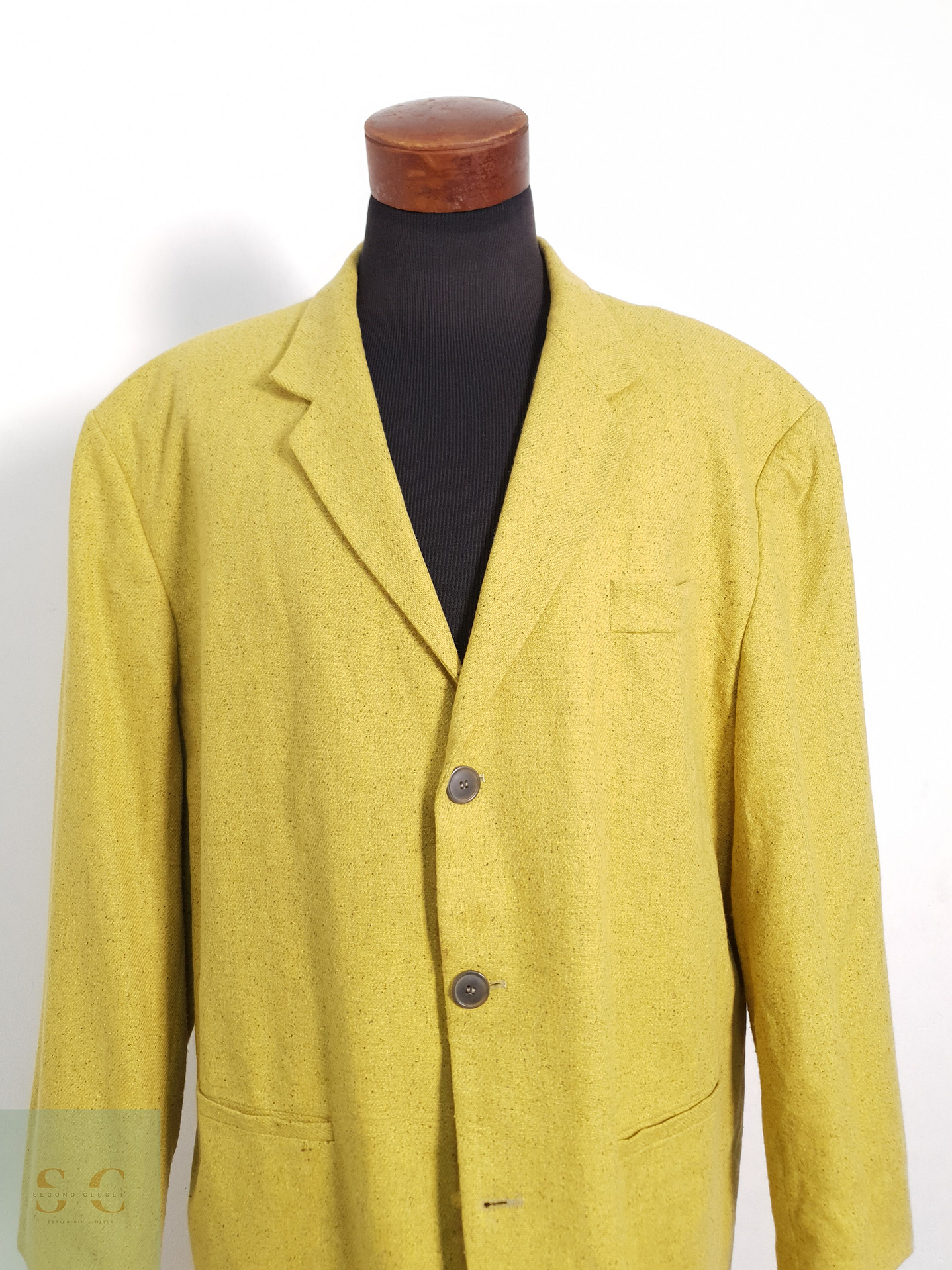 Blazer Phonix lana virgen y seda mostaza Talla XXXXL 5