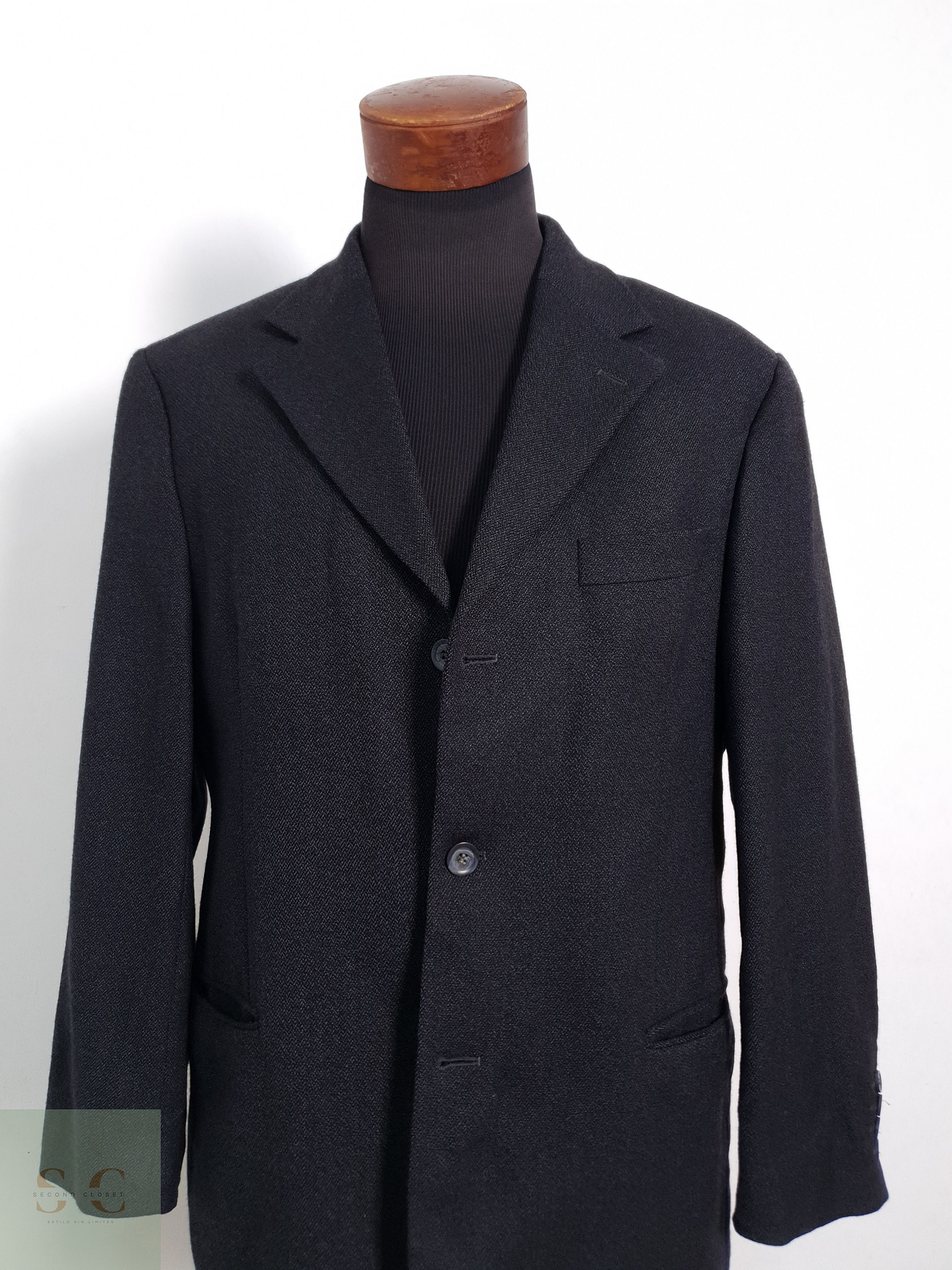 Blazer Citywear 100 lana virgen plomo liso Talla L 3